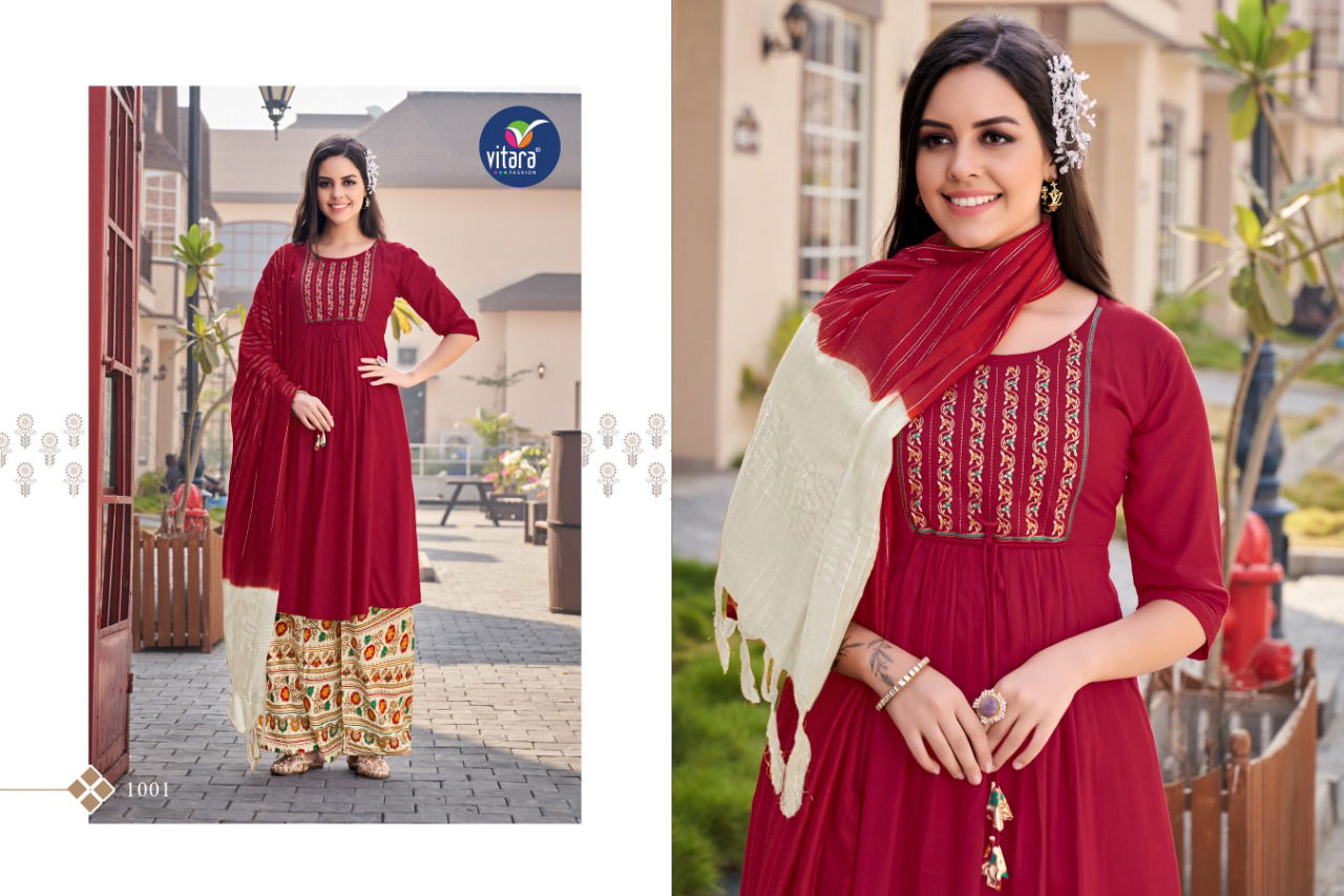 Vitara Orion Heavy Festive Wear Wholesale Readymade Plazzo Suits Catalog